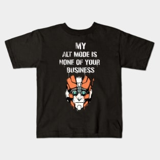 TF - Alt Mode (white) Kids T-Shirt